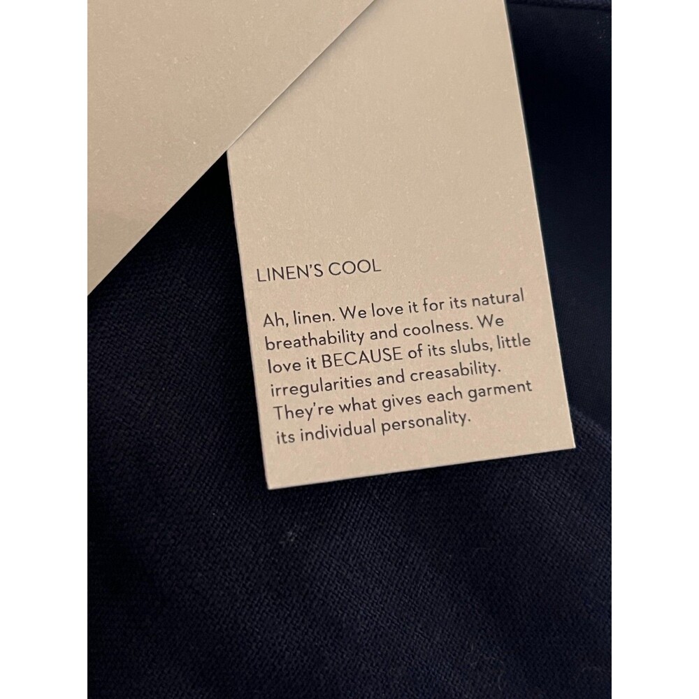 NWT Boden 100% Linen Wide Leg Jumpsuit Women's 2R Halter Neck Navy Blue Resort - Picture 12 of 13